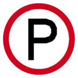 The draft's white circle with a red rim and black P.